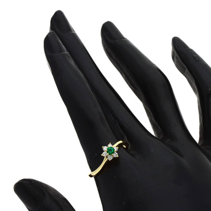 TIFFANY&Co.   Ring Buttercup Emerald Diamond K18 Yellow Gold Ladies