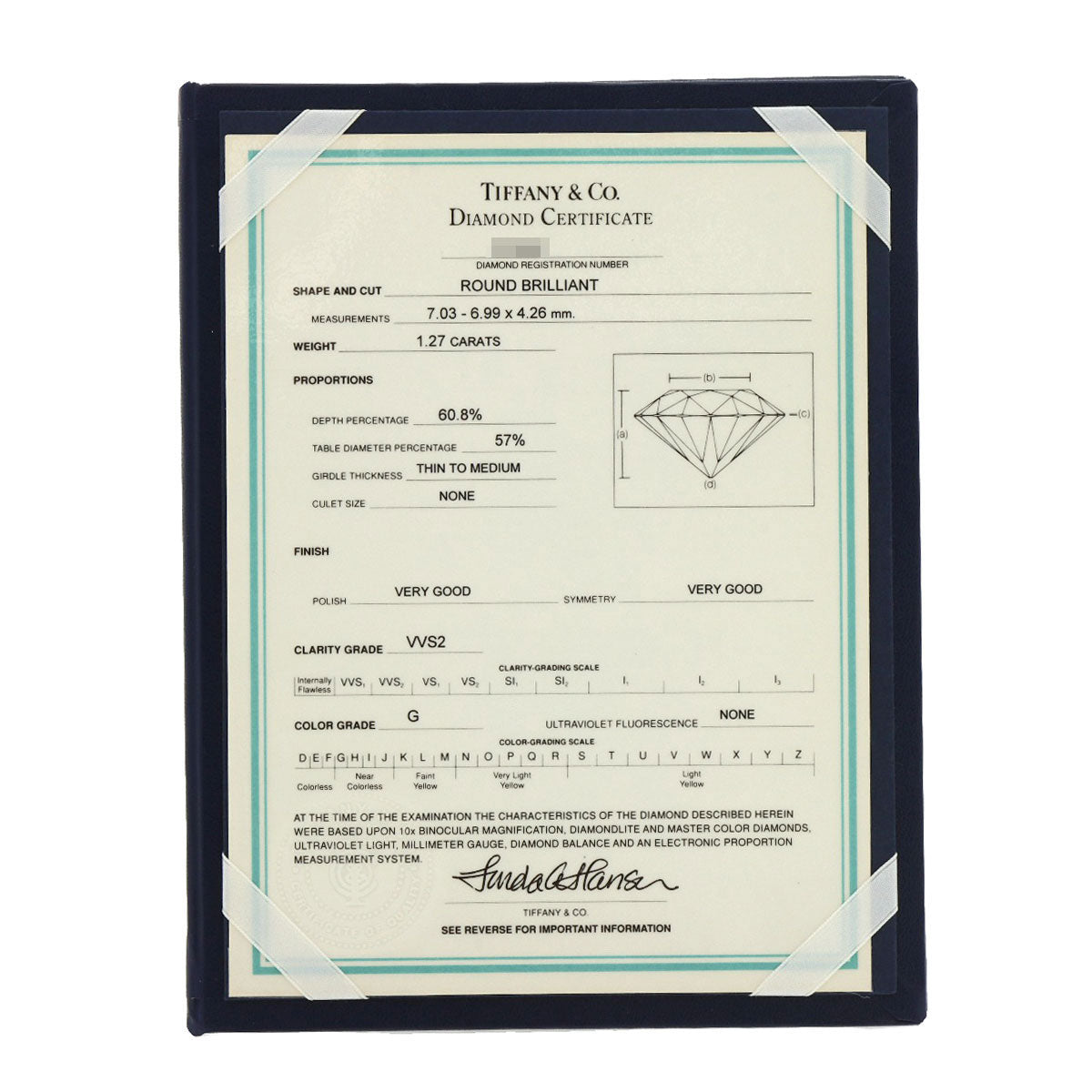 TIFFANY&Co. Solitaire Diamond Ring Platinum PT950 Ladies [Used]