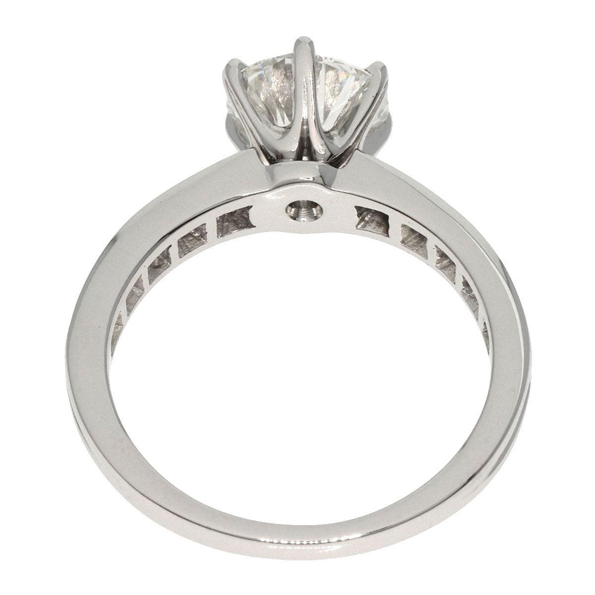 TIFFANY&Co. Solitaire Diamond Ring Platinum PT950 Ladies [Used]