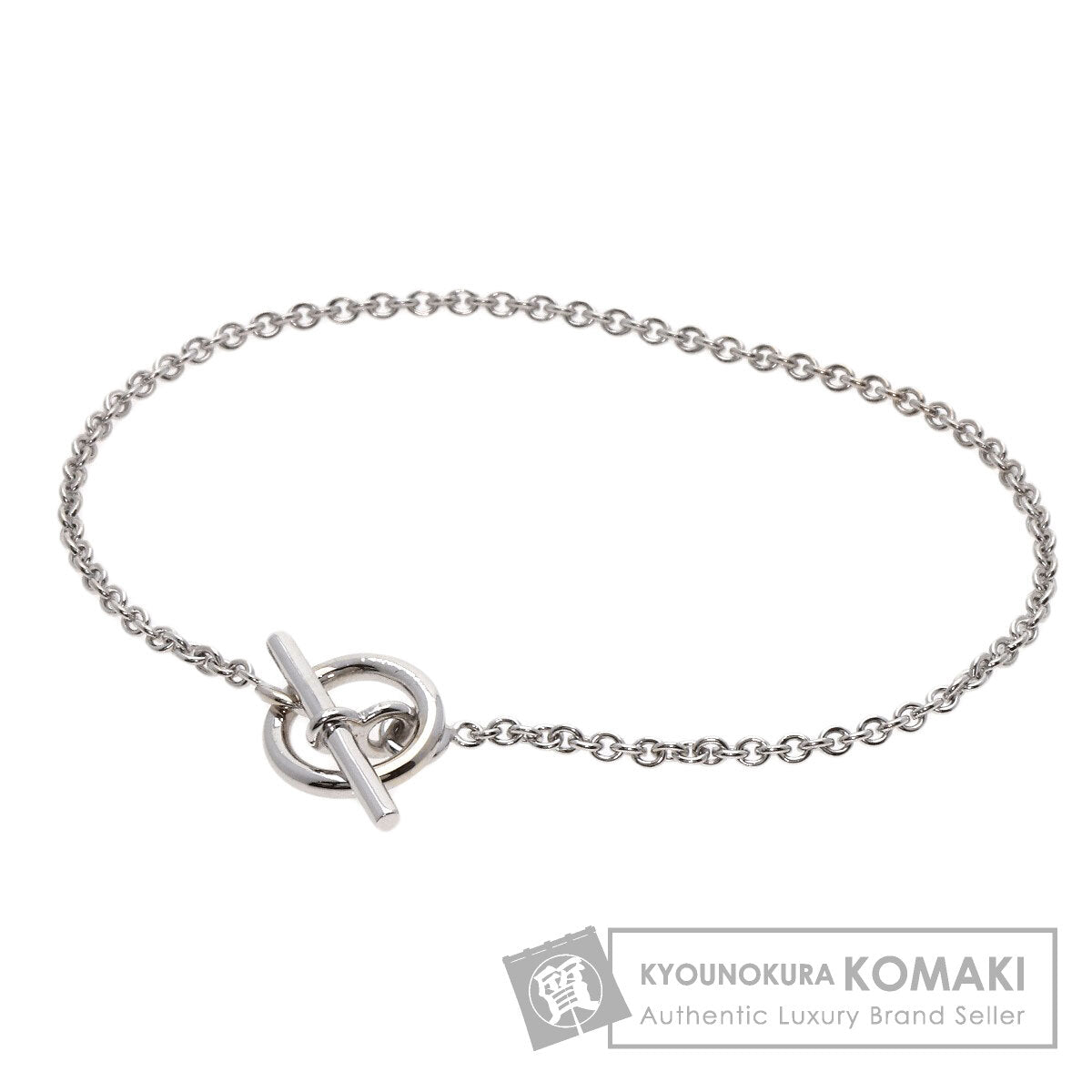 HERMES Mini Shane Dunkle Bracelet K18 White Gold Ladies [Used]