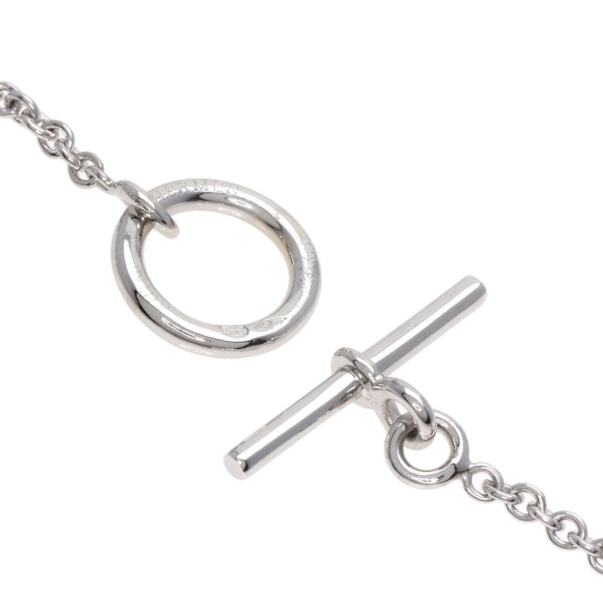 HERMES Mini Shane Dunkle Bracelet K18 White Gold Ladies [Used]