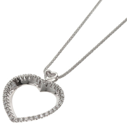 Damiani Lovers Heart Diamond Necklace Platinum PT950 Ladies [Used]