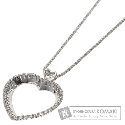Damiani Lovers Heart Diamond Necklace Platinum PT950 Ladies [Used]
