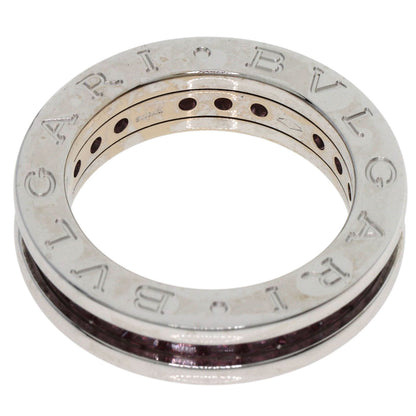 BVLGARI   Ring B.zero1 1 band XS Garnet #47 K18 White Gold Ladies