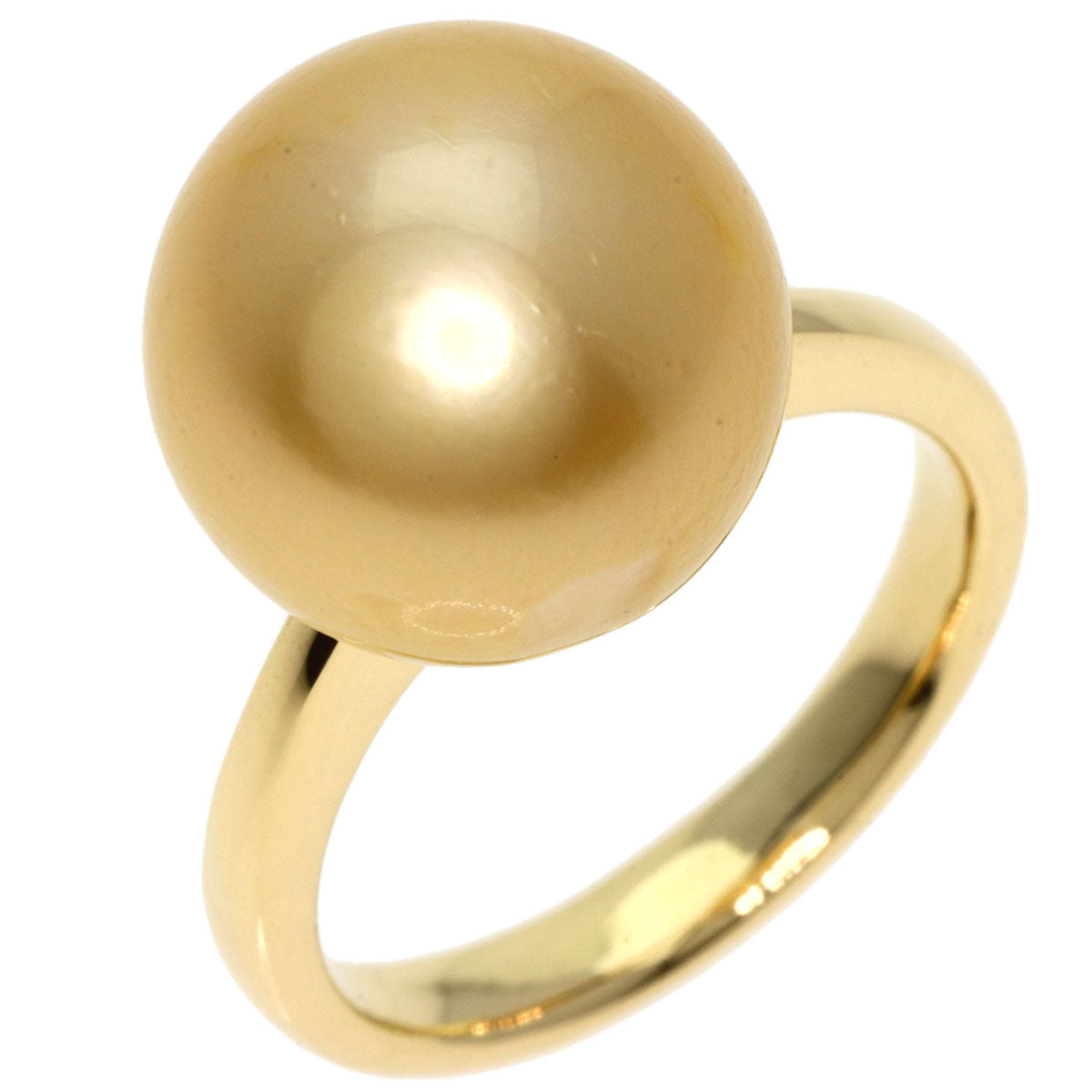 Golden  Pearl Pearl Ring K18 Yellow Gold  7.3g　Ladies