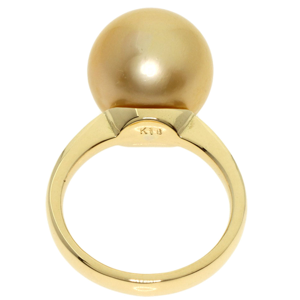 Golden  Pearl Pearl Ring K18 Yellow Gold  7.3g　Ladies