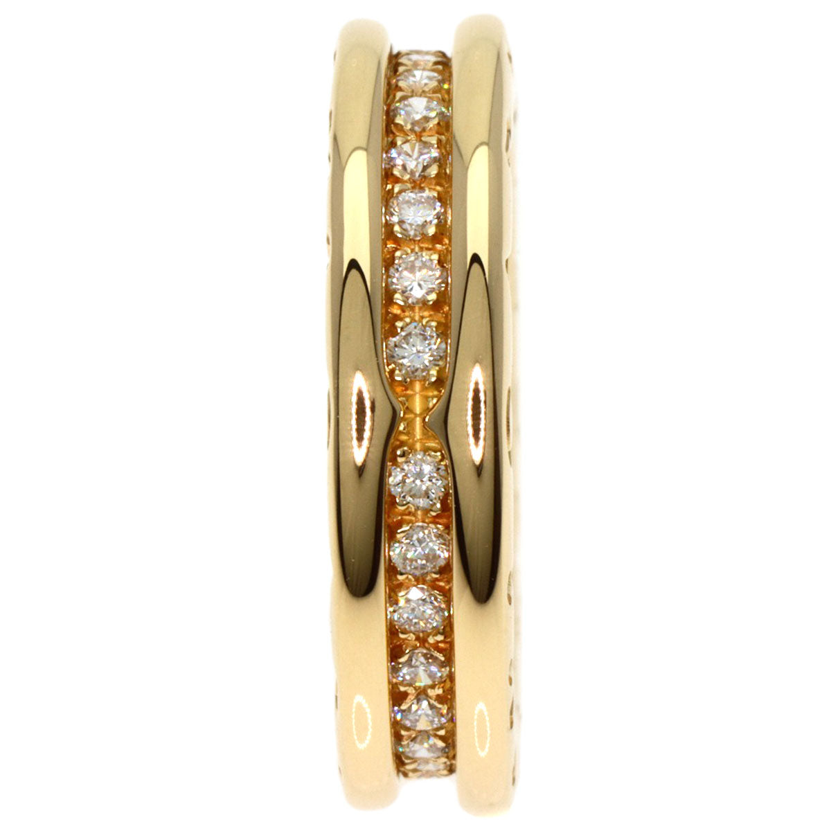 BVLGARI   Ring B.zero1 1 band XS Diamond #49 K18 Yellow Gold Ladies