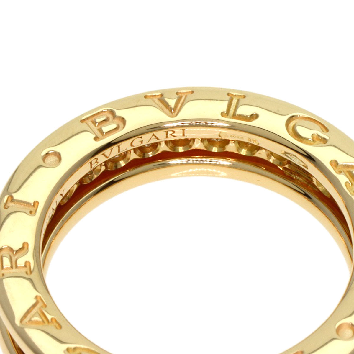 BVLGARI   Ring B.zero1 1 band XS Diamond #49 K18 Yellow Gold Ladies