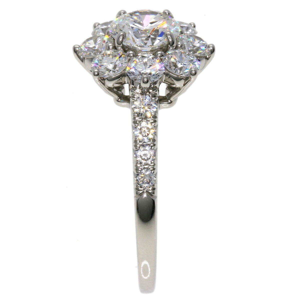 HARRY WINSTON   Ring Sunflower Diamond Platinum PT950 Ladies