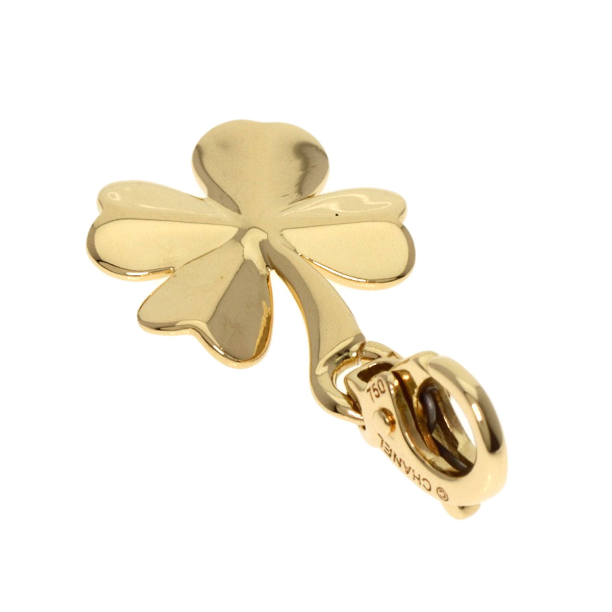 CHANEL   Pendant top Clover charm K18 Yellow Gold Ladies