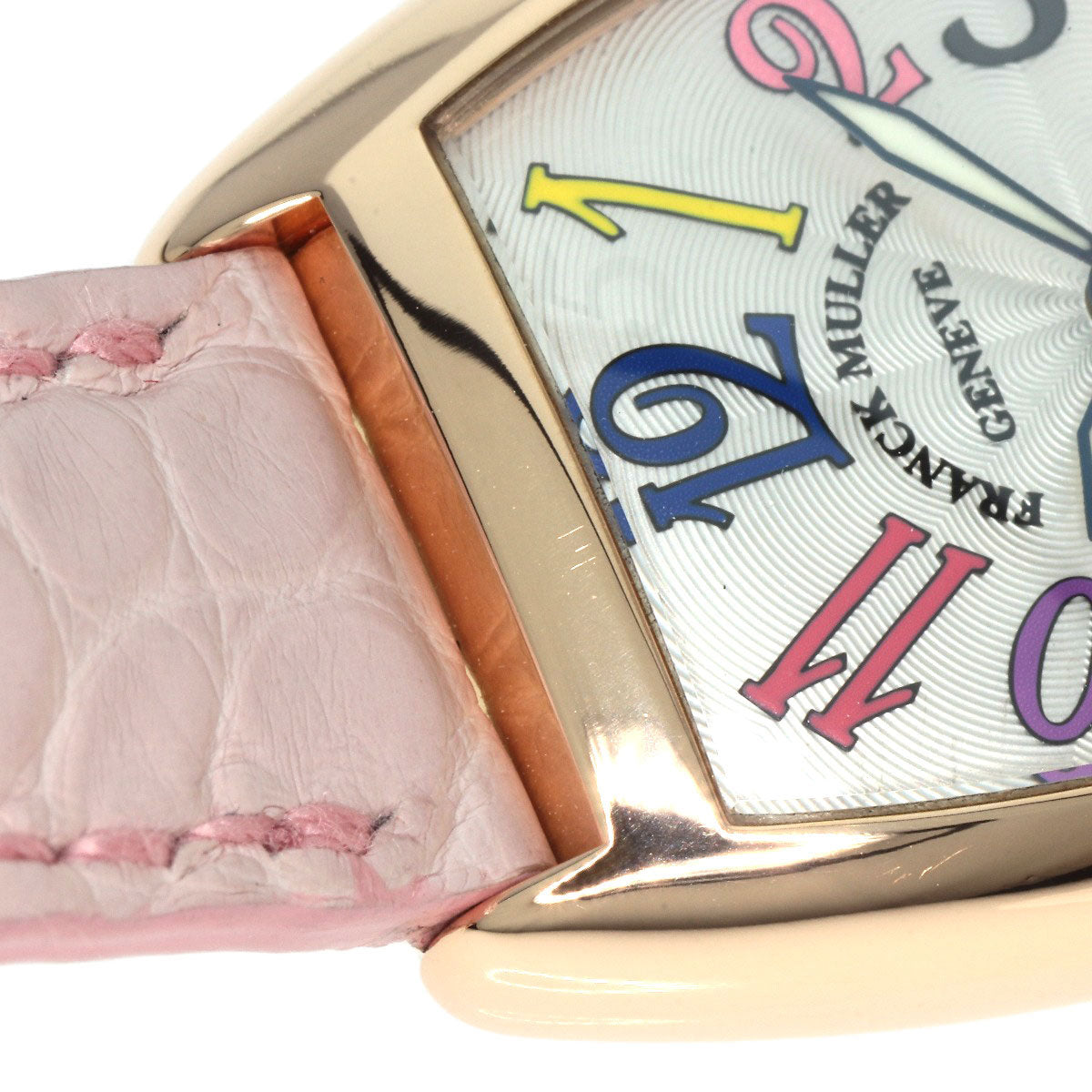 FRANCK MULLER TONNEAU CURVEX Color Dream Watches 1750S6 K18 Pink Gold/Leather Ladies