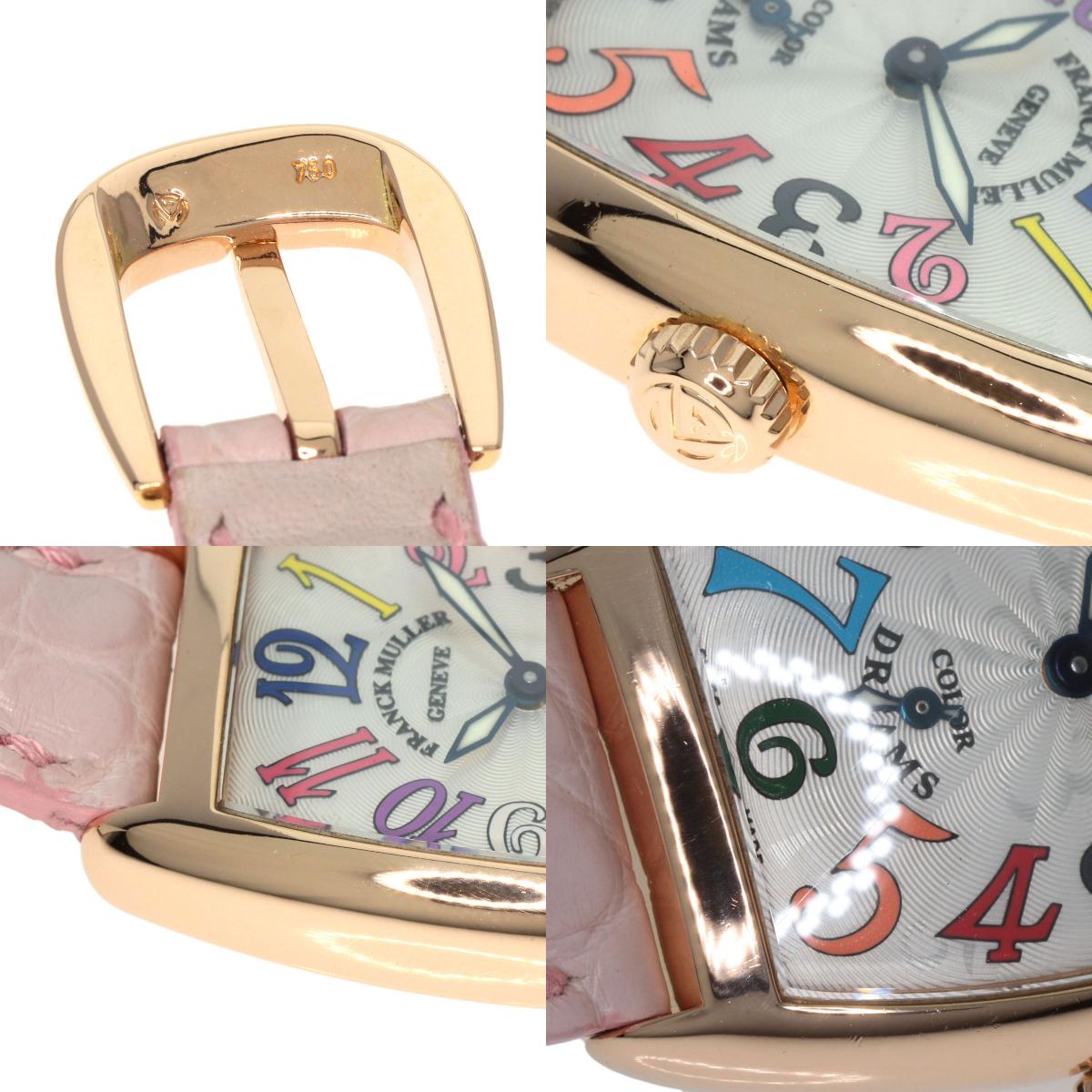 FRANCK MULLER TONNEAU CURVEX Color Dream Watches 1750S6 K18 Pink Gold/Leather Ladies