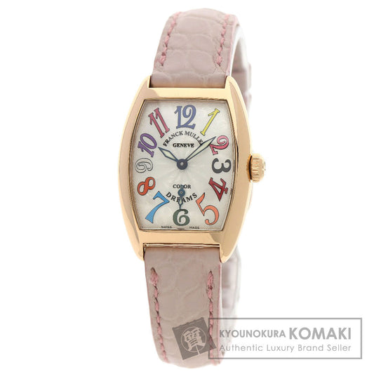 FRANCK MULLER TONNEAU CURVEX Color Dream Watches 1750S6 K18 Pink Gold/Leather Ladies