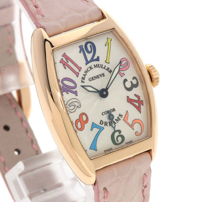 FRANCK MULLER TONNEAU CURVEX Color Dream Watches 1750S6 K18 Pink Gold/Leather Ladies