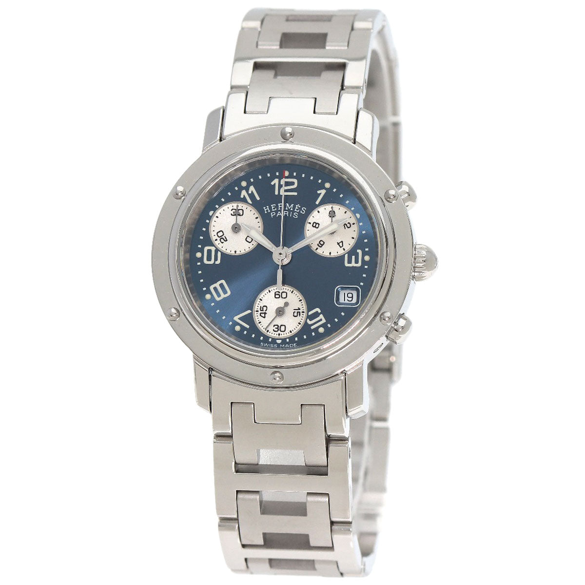 HERMES Clipper Chronograph Watches CL1.310 Stainless Steel/Stainless Steel Ladies