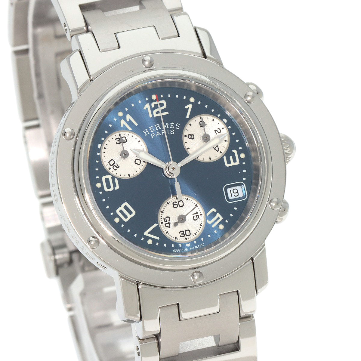 HERMES Clipper Chronograph Watches CL1.310 Stainless Steel/Stainless Steel Ladies