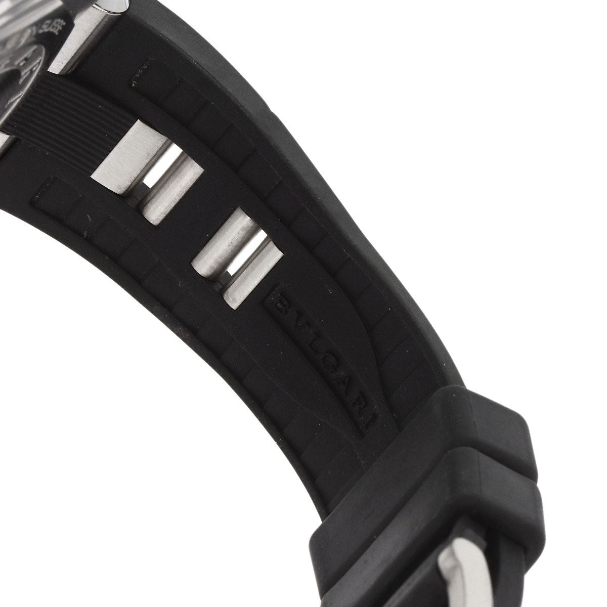 BVLGARI Diagono Date Ceramic Watches DG42SC Stainless Steel/Rubber mens