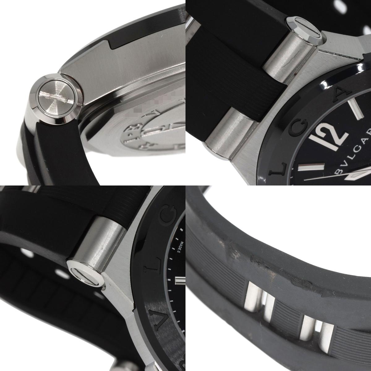 BVLGARI Diagono Date Ceramic Watches DG42SC Stainless Steel/Rubber mens