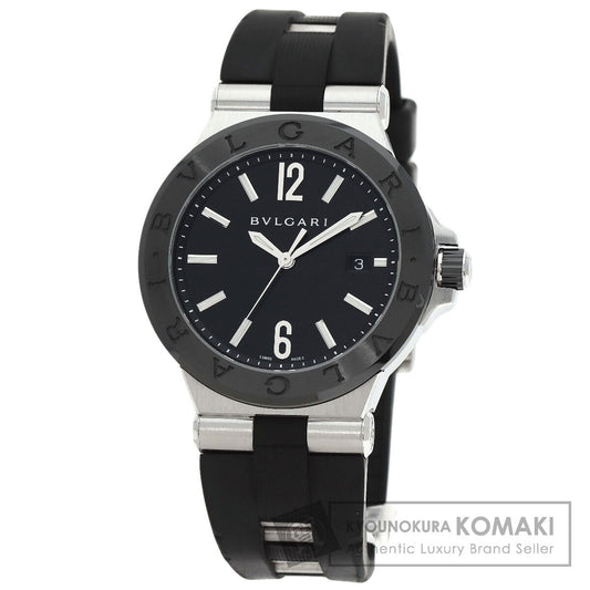 BVLGARI Diagono Date Ceramic Watches DG42SC Stainless Steel/Rubber mens
