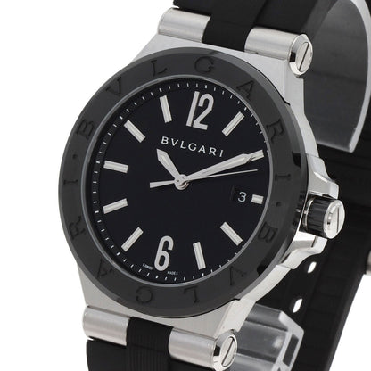 BVLGARI Diagono Date Ceramic Watches DG42SC Stainless Steel/Rubber mens