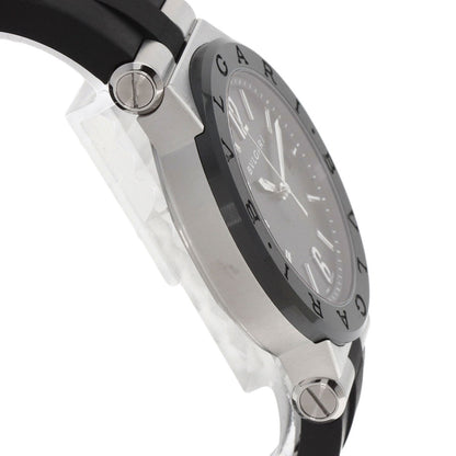 BVLGARI Diagono Date Ceramic Watches DG42SC Stainless Steel/Rubber mens