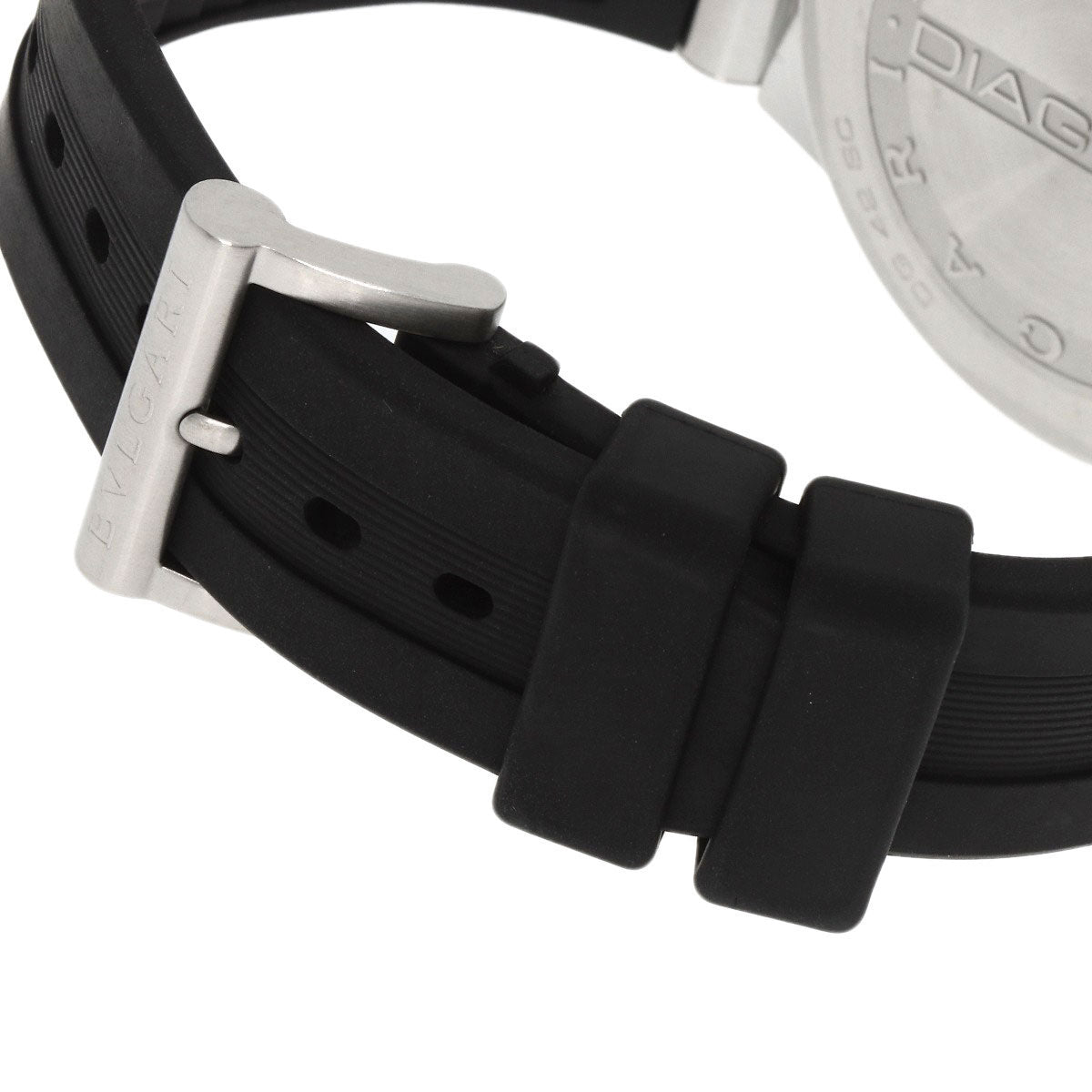 BVLGARI Diagono Date Ceramic Watches DG42SC Stainless Steel/Rubber mens