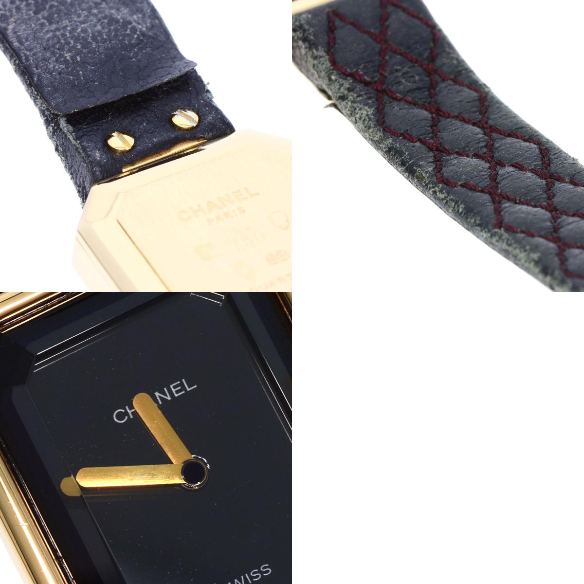 CHANEL Premiere Watches H0090 K18 Yellow Gold/Leather Ladies