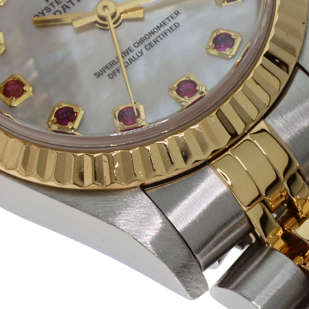 ROLEX Datejust 10P Ruby Watches 79173NGR Stainless Steel/SSxK18YG Ladies