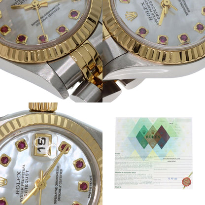 ROLEX Datejust 10P Ruby Watches 79173NGR Stainless Steel/SSxK18YG Ladies