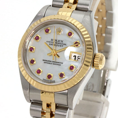 ROLEX Datejust 10P Ruby Watches 79173NGR Stainless Steel/SSxK18YG Ladies