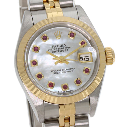 ROLEX Datejust 10P Ruby Watches 79173NGR Stainless Steel/SSxK18YG Ladies