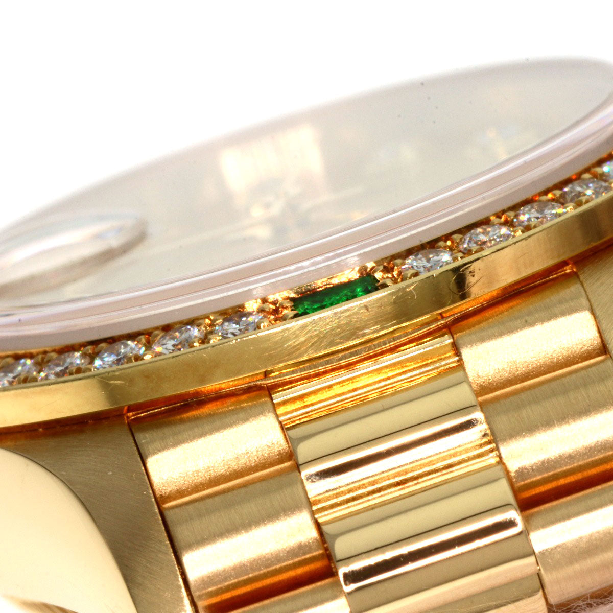 ROLEX Datejust 10P Bezel Diamond 4P Emerald Watches 79078G K18 Yellow Gold/18K Yellow Gold Ladies