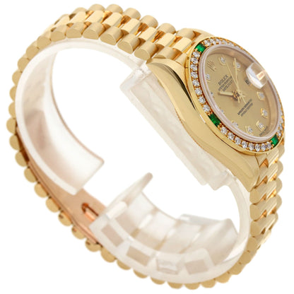ROLEX Datejust 10P Bezel Diamond 4P Emerald Watches 79078G K18 Yellow Gold/18K Yellow Gold Ladies