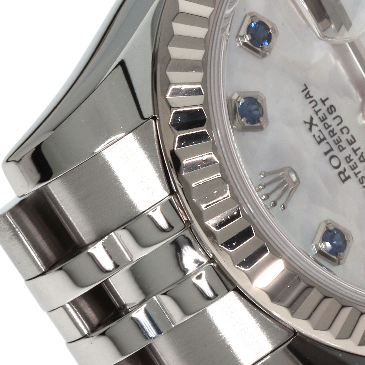 ROLEX Datejust 10P Sapphire Watches 179174NGS Stainless Steel/Stainless Steel Ladies