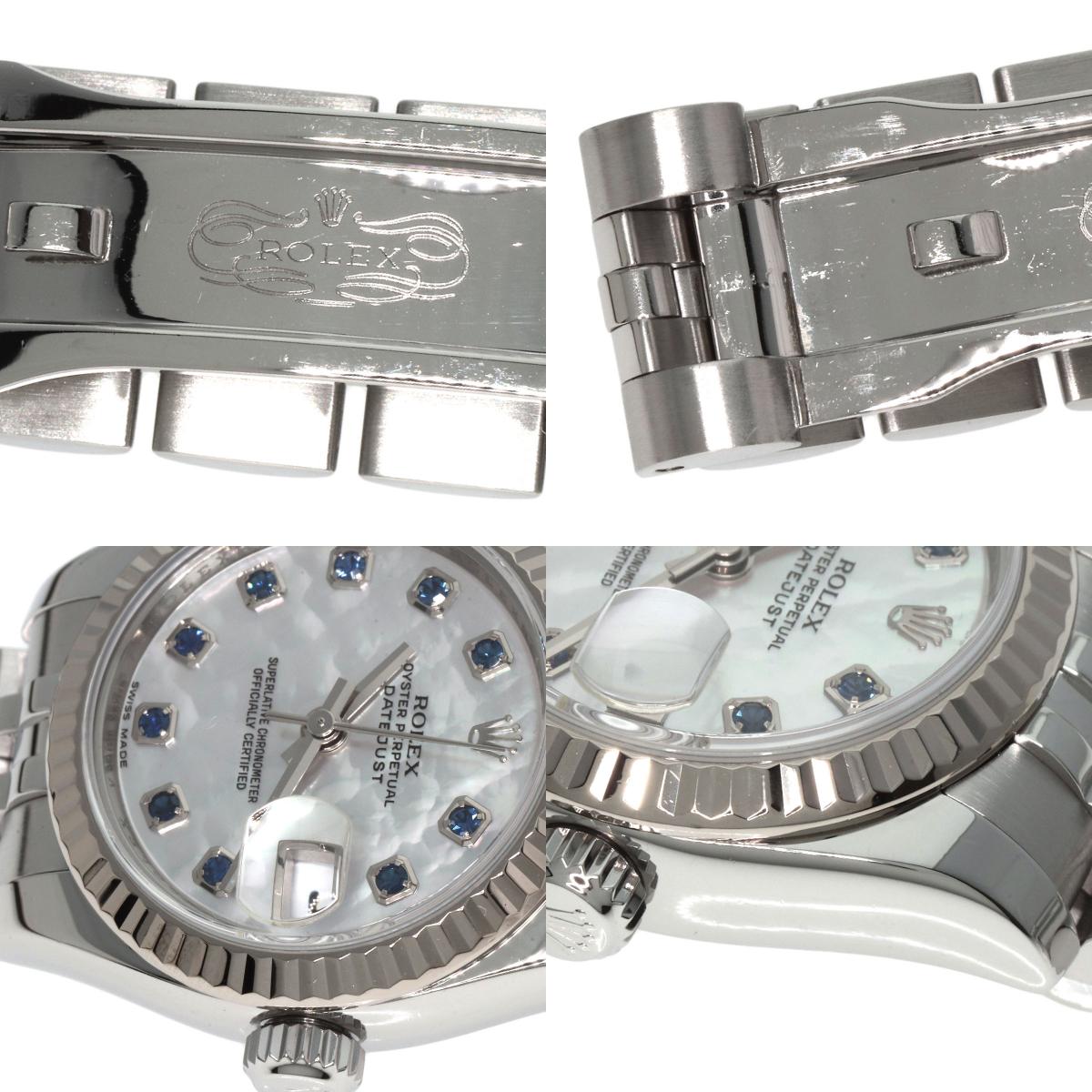 ROLEX Datejust 10P Sapphire Watches 179174NGS Stainless Steel/Stainless Steel Ladies