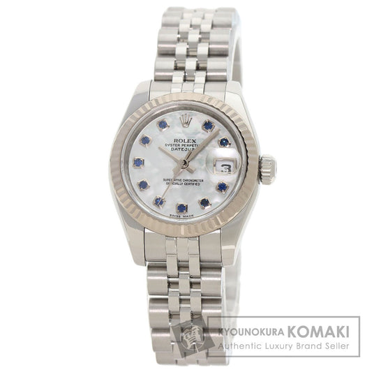 ROLEX Datejust 10P Sapphire Watches 179174NGS Stainless Steel/Stainless Steel Ladies