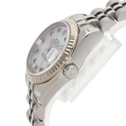 ROLEX Datejust 10P Sapphire Watches 179174NGS Stainless Steel/Stainless Steel Ladies