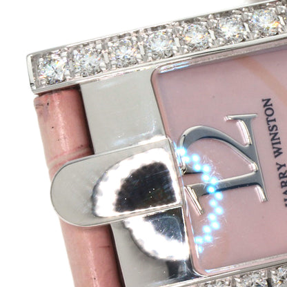 HARRY WINSTON Avenue C Watches 330LQW K18 White Gold/Leather Ladies