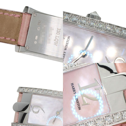 HARRY WINSTON Avenue C Watches 330LQW K18 White Gold/Leather Ladies