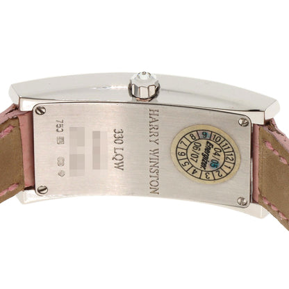 HARRY WINSTON Avenue C Watches 330LQW K18 White Gold/Leather Ladies