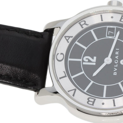 BVLGARI Solo tempo Watches ST35 Stainless Steel/Leather mens