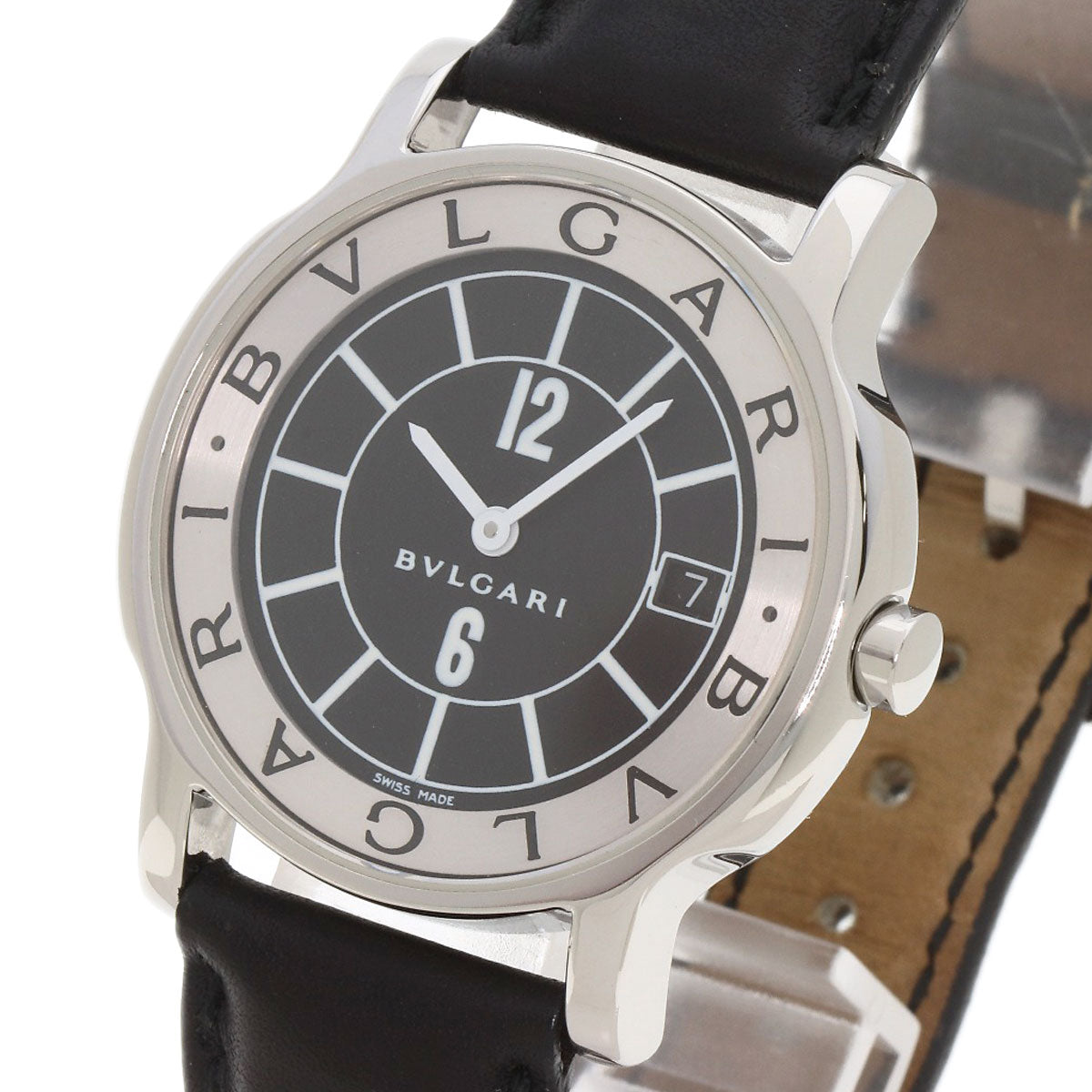 BVLGARI Solo tempo Watches ST35 Stainless Steel/Leather mens