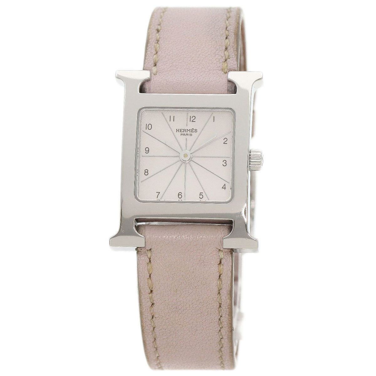 HERMES H watch Watches HH1.210 Stainless Steel/Leather Ladies