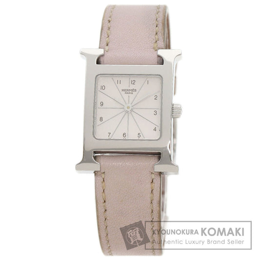 HERMES H watch Watches HH1.210 Stainless Steel/Leather Ladies