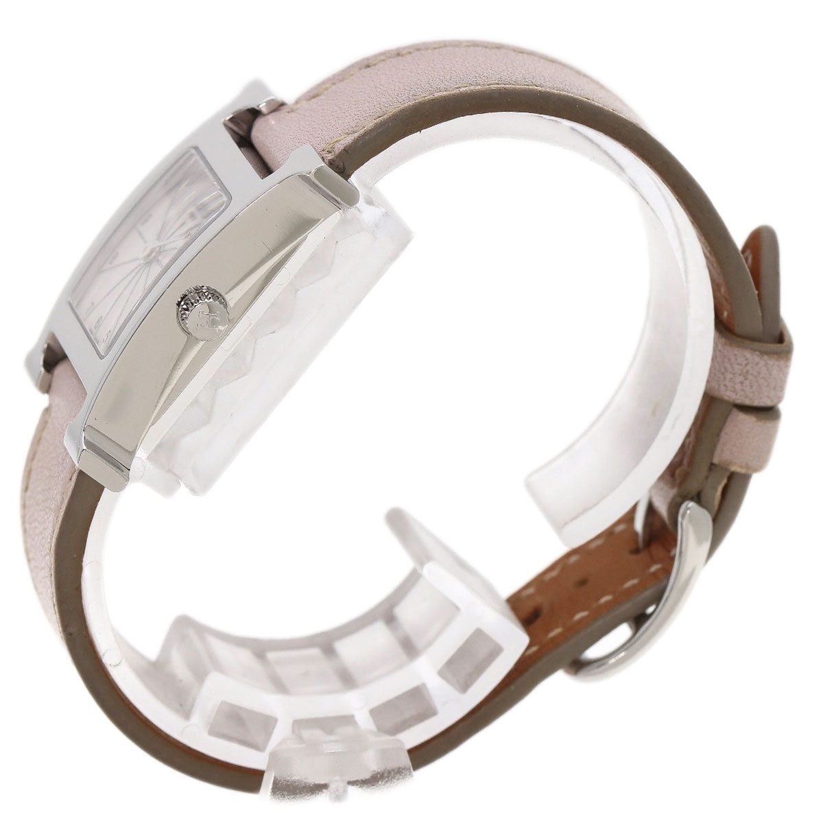 HERMES H watch Watches HH1.210 Stainless Steel/Leather Ladies