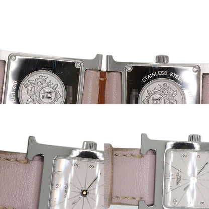 HERMES H watch Watches HH1.210 Stainless Steel/Leather Ladies