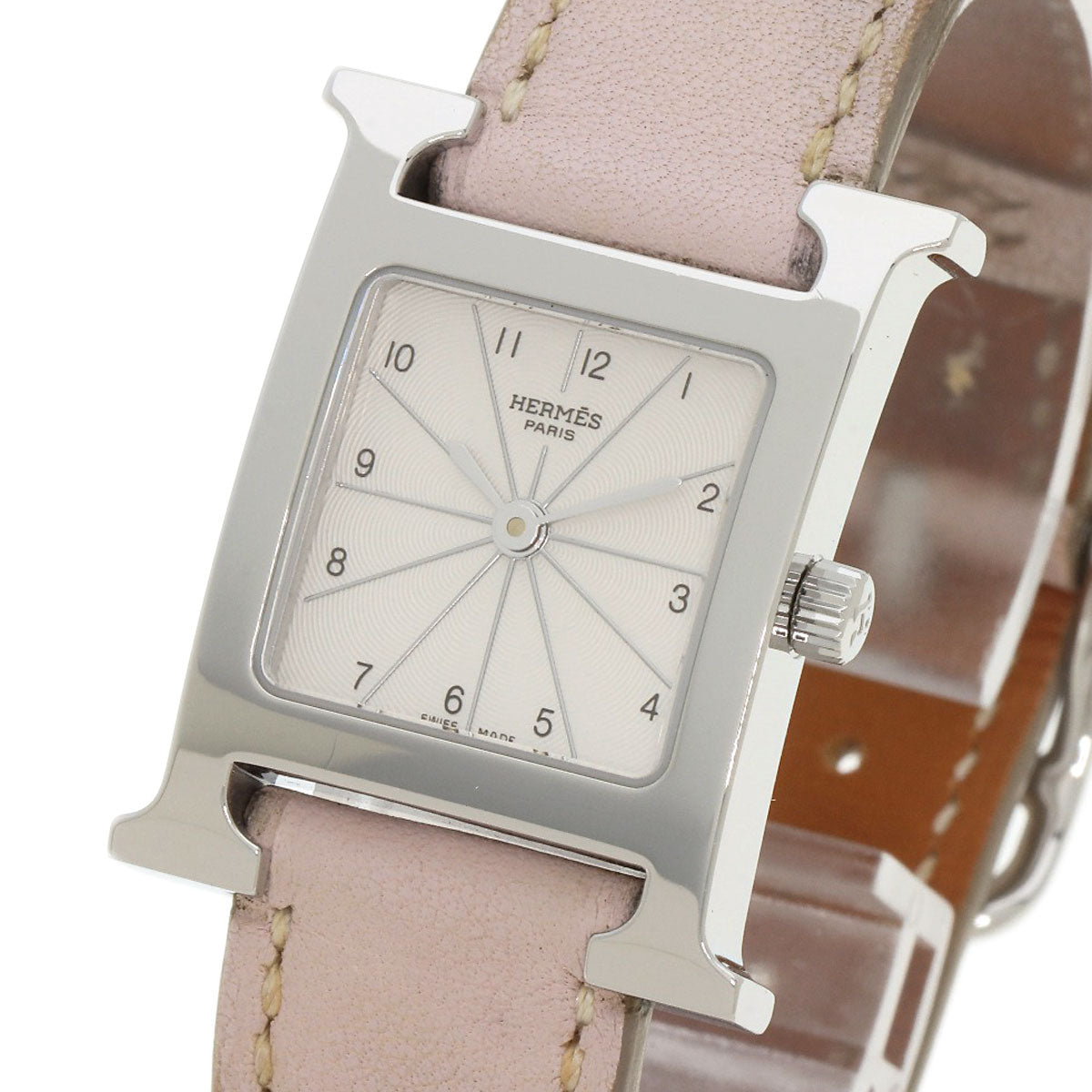 HERMES H watch Watches HH1.210 Stainless Steel/Leather Ladies