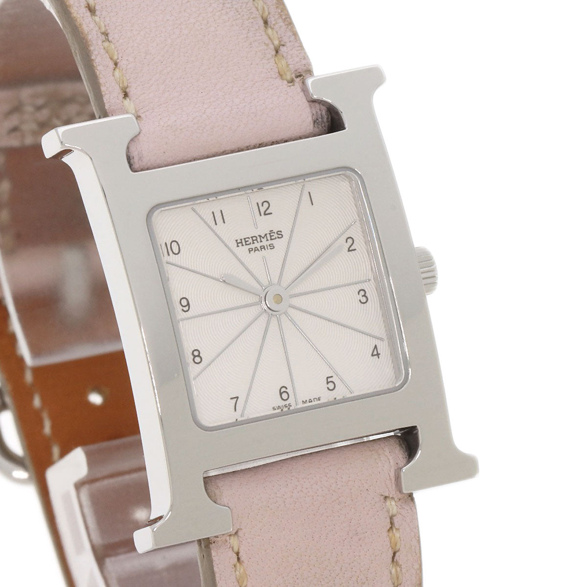 HERMES H watch Watches HH1.210 Stainless Steel/Leather Ladies