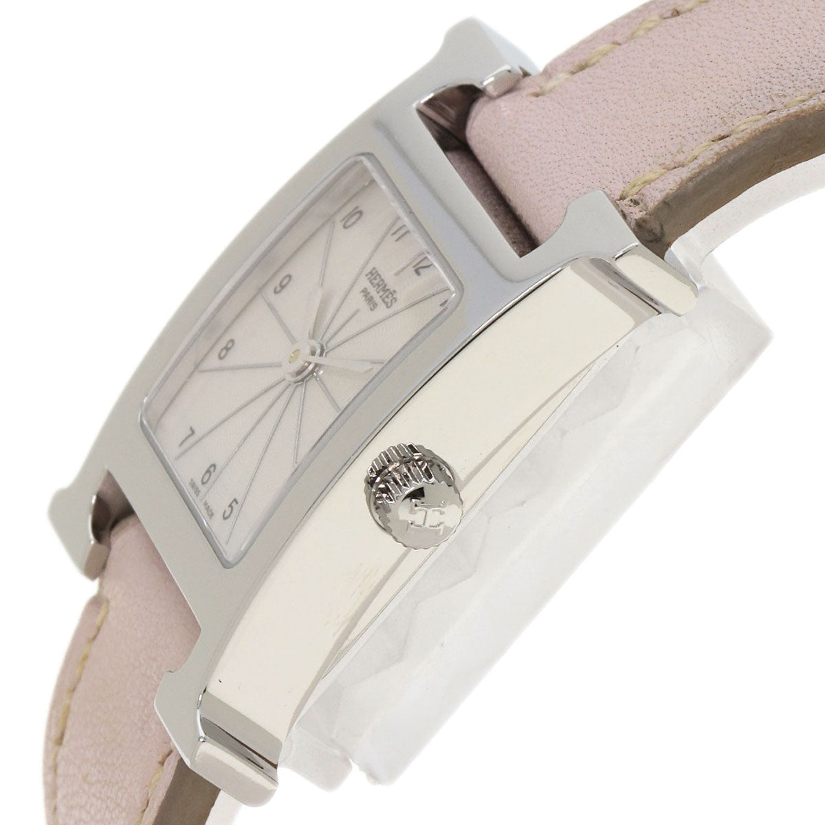HERMES H watch Watches HH1.210 Stainless Steel/Leather Ladies