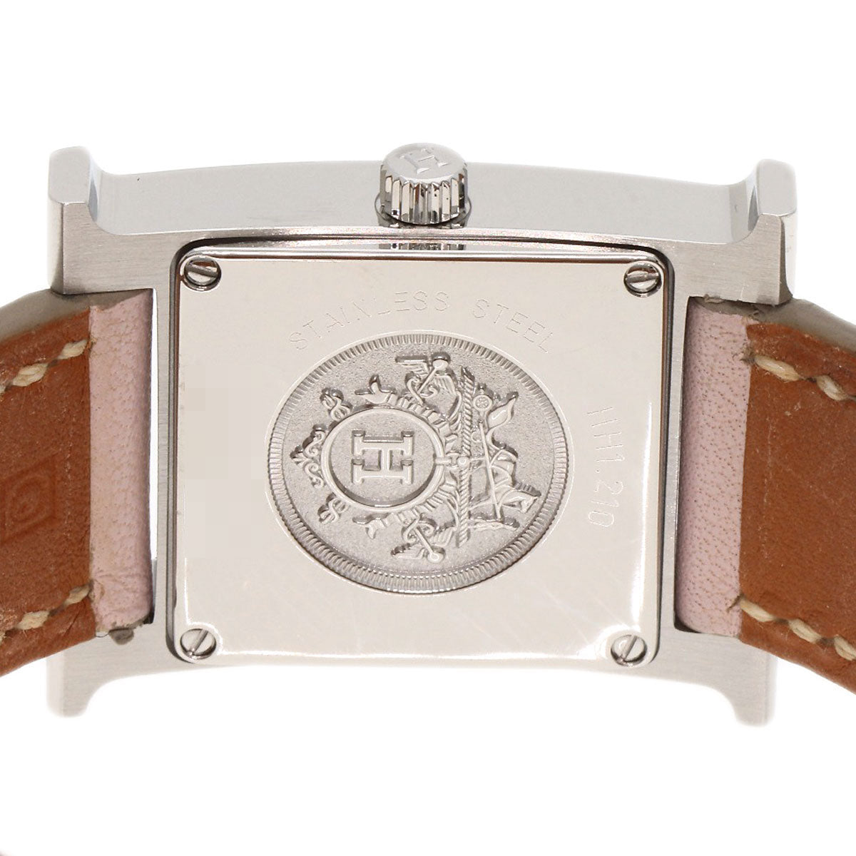 HERMES H watch Watches HH1.210 Stainless Steel/Leather Ladies